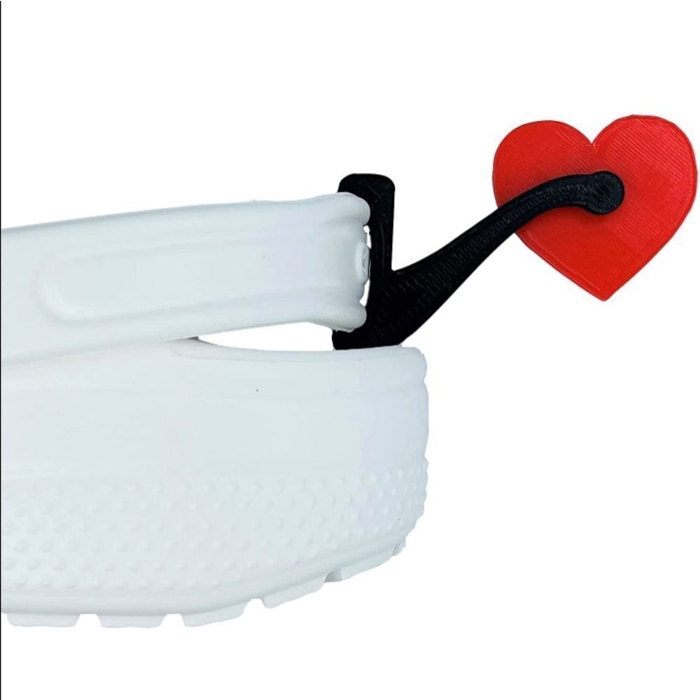 Heart Shoe Tails Charm Spurs Attachment for Slip On Shoes